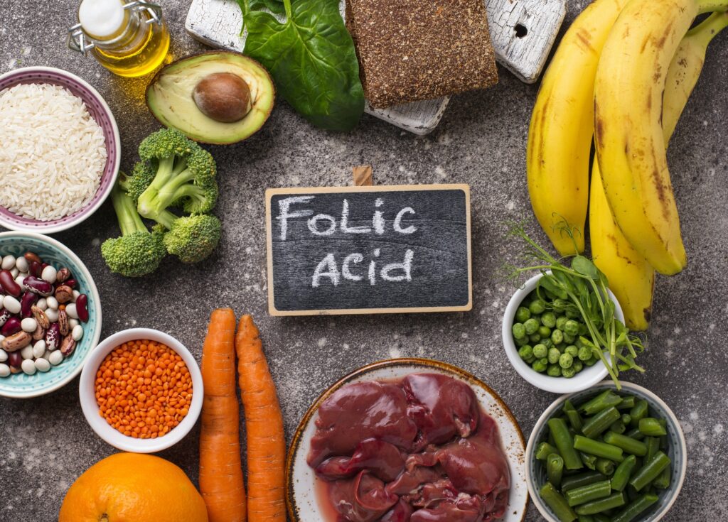 Food rich in folic acid
