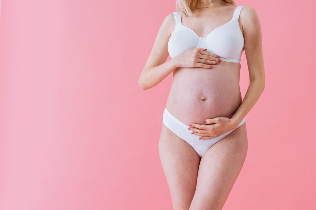 Beautiful pregnant woman, motherhood and pregnancy concept