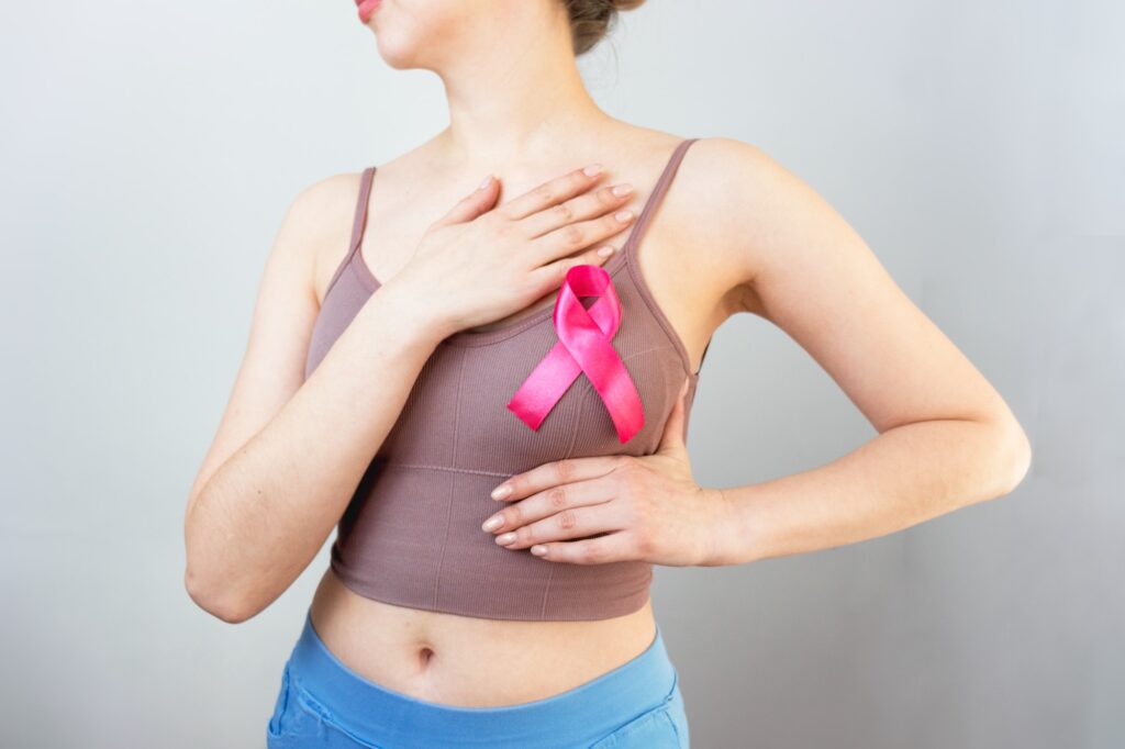 World Breast Cancer Day. prevention of breast cancer. manual examination of the breast.