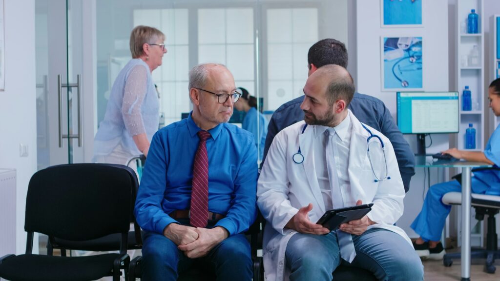 Doctor explaining treatment