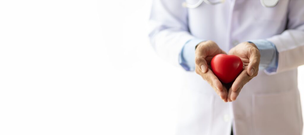Health care for heart patients, heart health care concept.