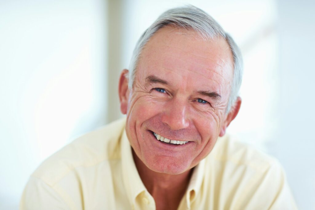 Mature man smiling