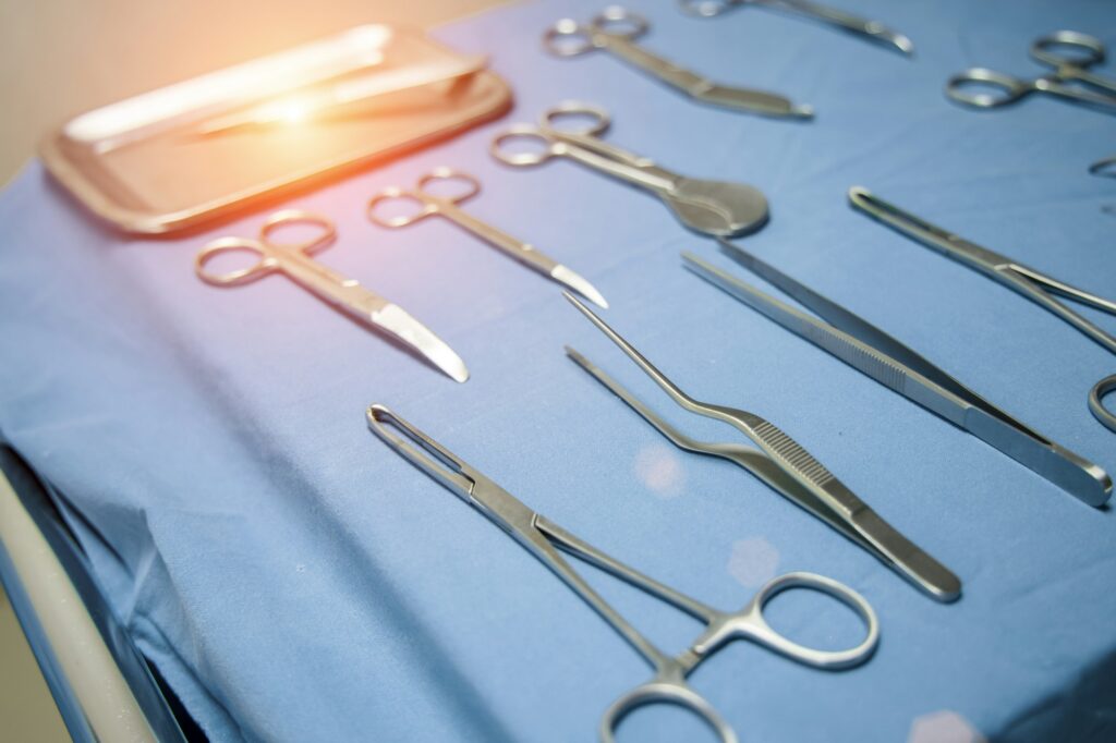 Surgical instruments set Surgical room