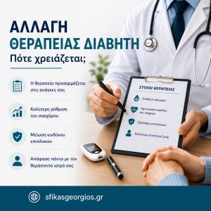 Ιατρός συζητά τη θεραπεία με ασθενή με σακχαρώδη διαβήτη.